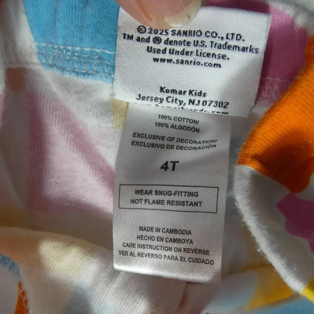 Sanrio Hello Kitty And Friend 4T Set of Two Shirts One Pants Pajamas Lounge Wear
